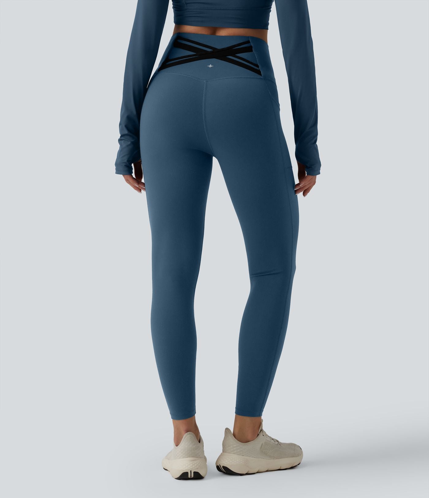 Halara Ultrasculpt™ Legging de running gainant taille haute dos croisé avec poches