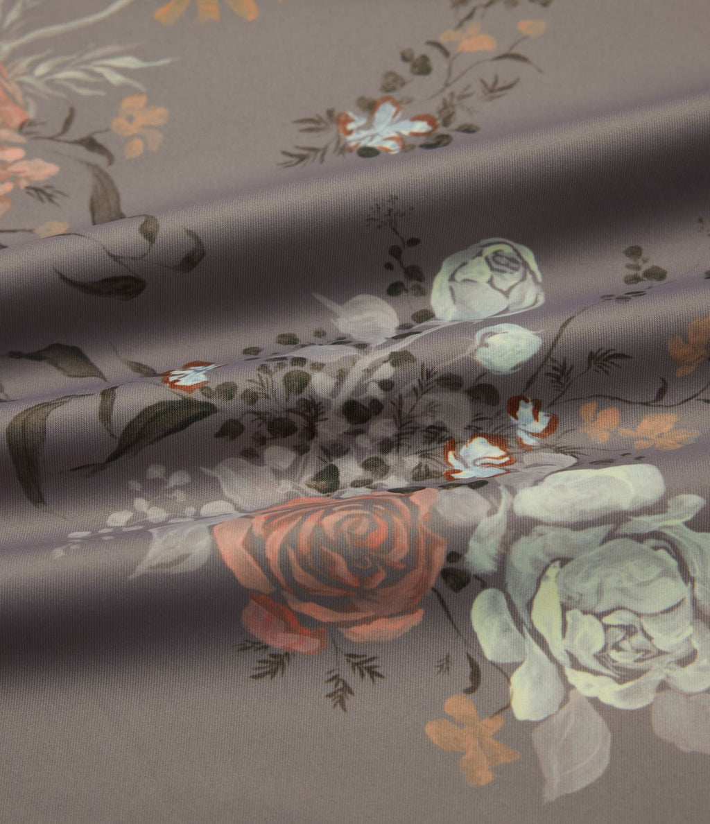 Pantalon décontracté droit à imprimé floral, taille haute Halara X Yukiko, avec poches