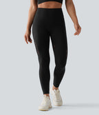 Legging d'entraînement SoftlyZero™ taille haute dentelle contrastante avec poche - UPF50+