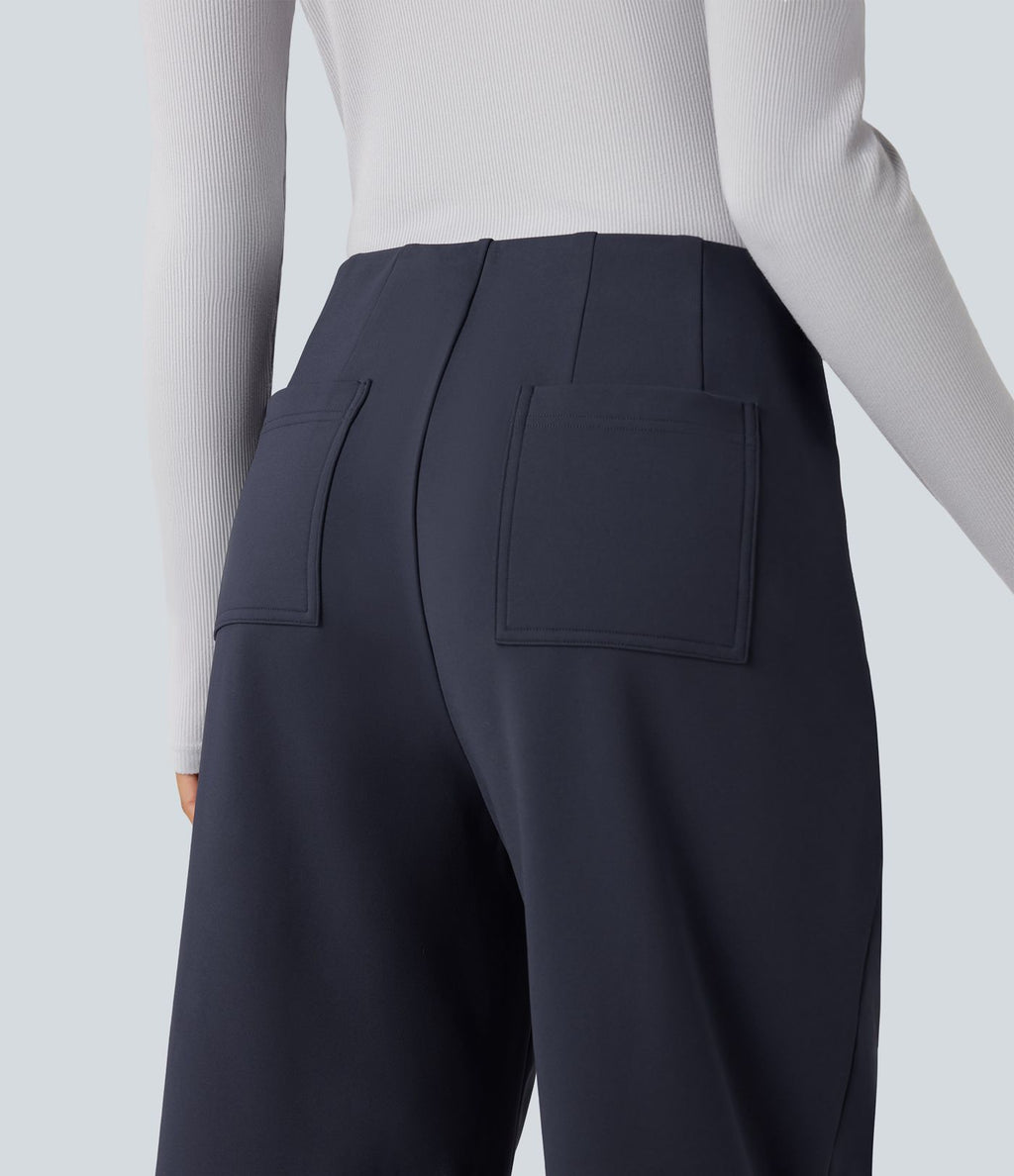 Pantalon tailleur thermique SoftlyZero™ Plush coupe droite taille mi-haute avec poches