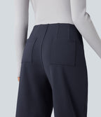 Pantalon tailleur thermique SoftlyZero™ Plush coupe droite taille mi-haute avec poches