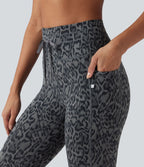 Legging de yoga taille haute imprimé léopard avec cordon de serrage Halara UltraSculpt™ et poches