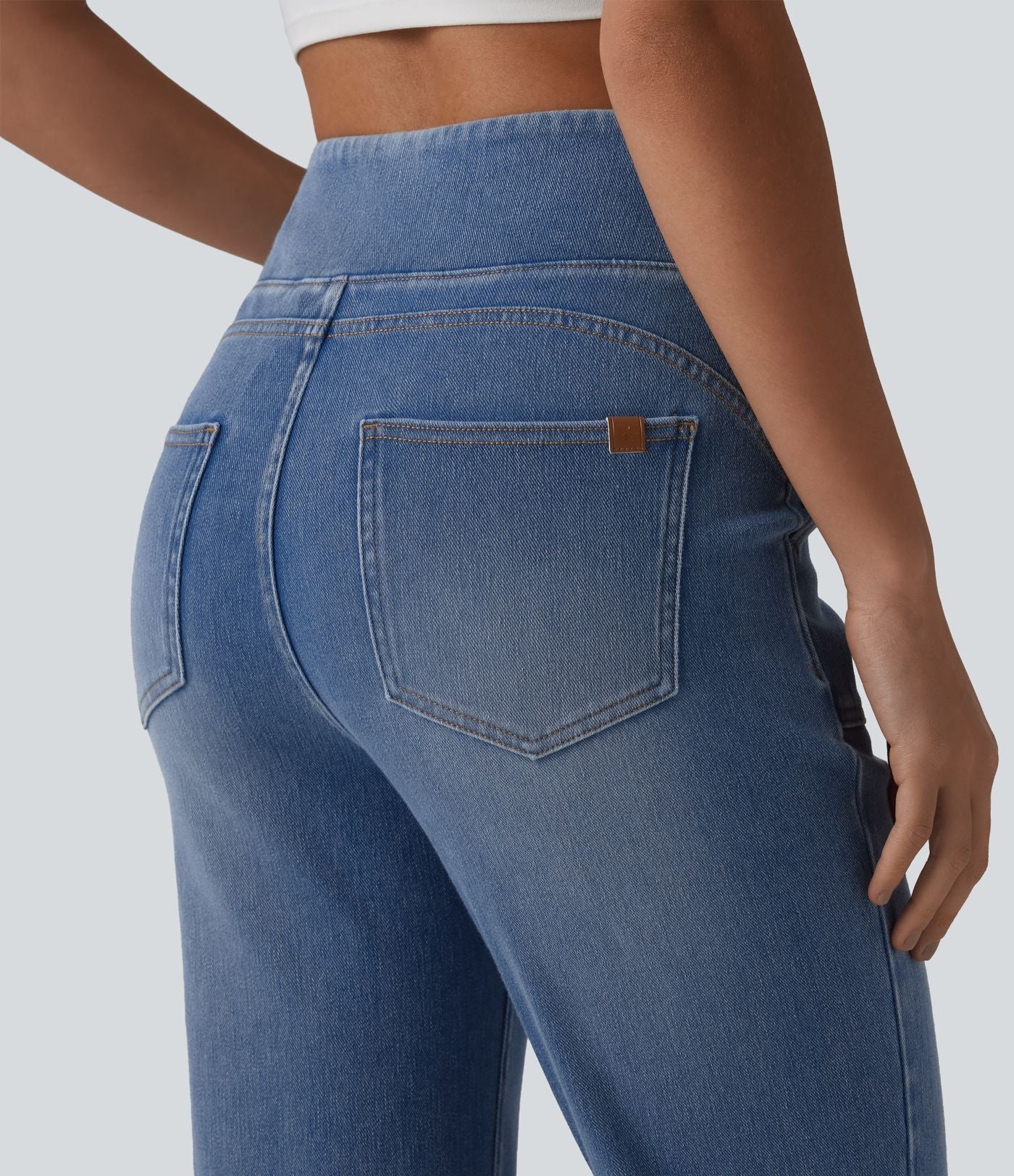 Halara Flex™ Jean bootcut casual taille haute ventre plat avec poches