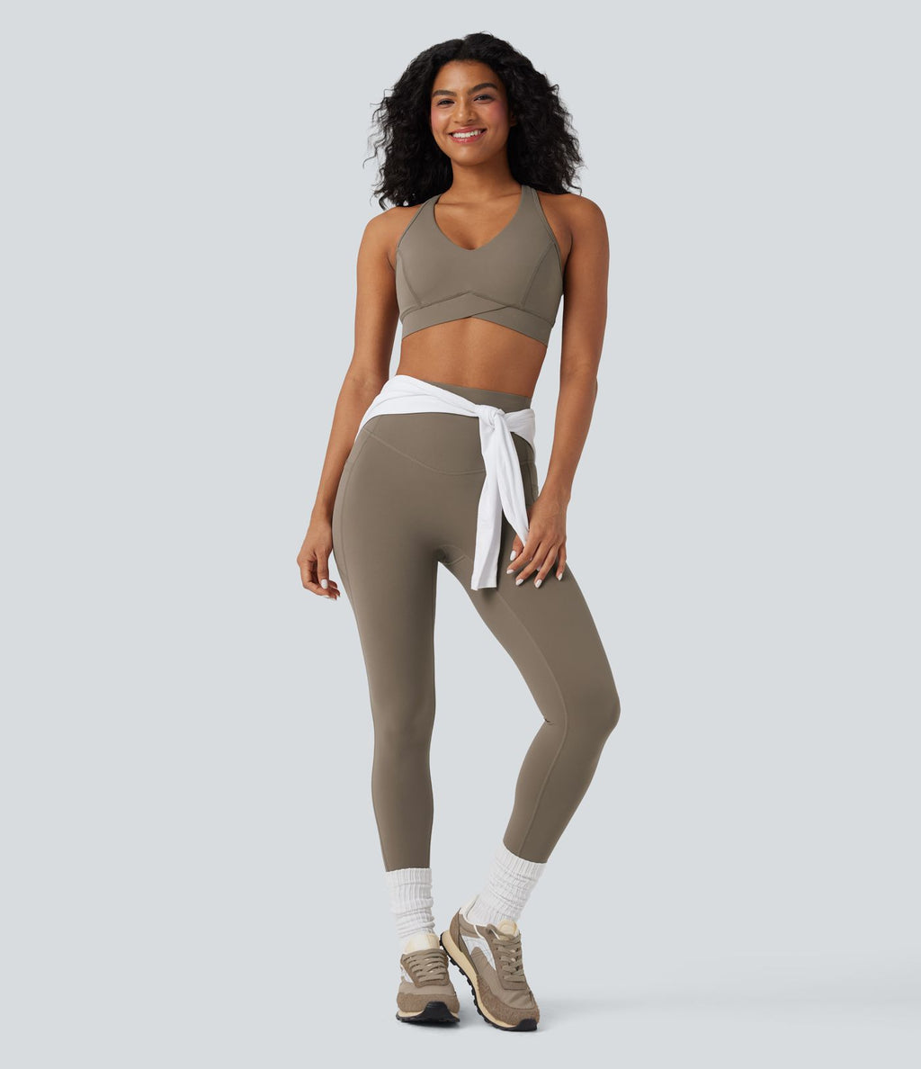 Brassière de sport entraînement Halara UltraSculpt™ soutien intermédiaire col V dos nageur bonnets A-C