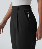 Pantalon de golf droit taille haute séchage rapide avec poches – UPF 40+