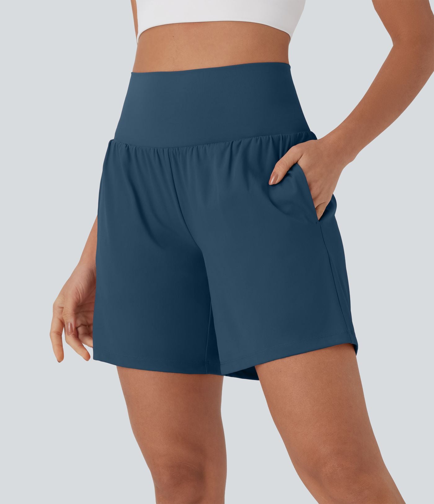 Short de yoga SoftlyZero™ Airy 2-en-1 taille très haute avec poches et effet frais InstantCool 17,5 cm