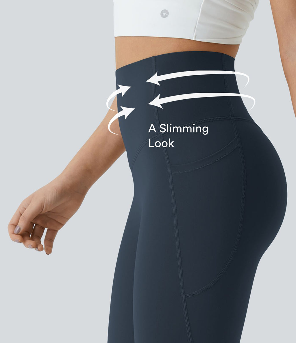 Legging d'entraînement gainant galbant taille haute avec effet scrunch et poches Halara UltraSculpt™