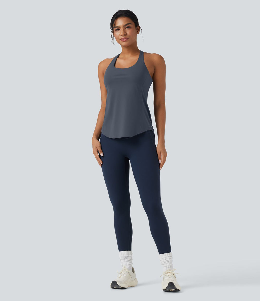 Débardeur running Halara UltraSculpt™ col rond dos croisé bonnets E-G