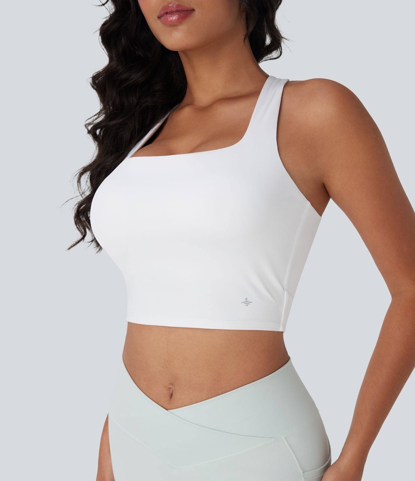 Débardeur yoga court SoftlyZero™ Airy col carré effet frais InstantCool, bonnets E-G