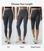 Legging corsaire d'entraînement taille haute gainant effet push-up imprimé léopard Halara UltraSculpt™ avec poches