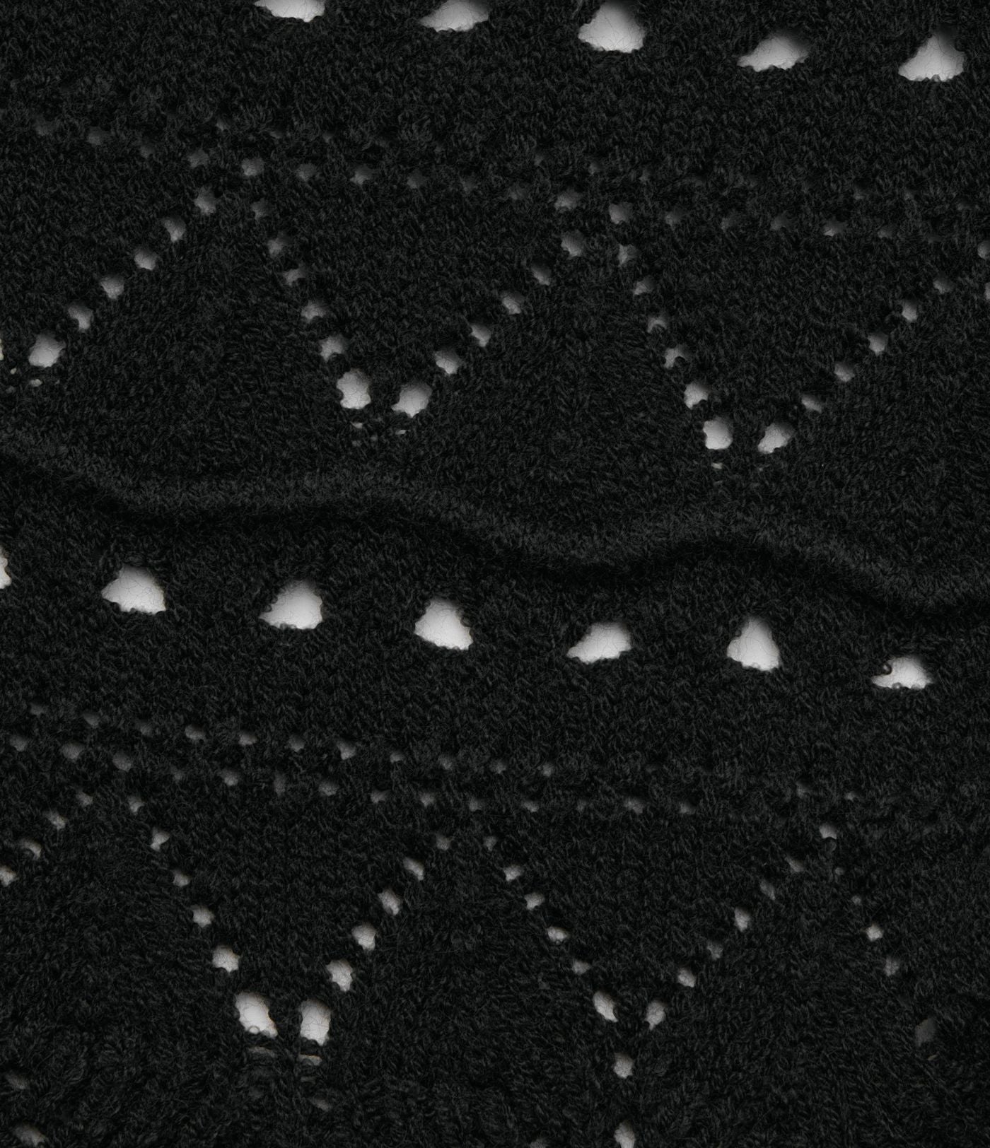 Jupe mi-longue maille ajourée 2-en-1 taille haute avec poches