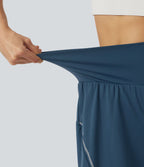 Short de yoga 2-en-1 SoftlyZero™ Airy réfléchissant taille haute 12,5 cm à effet frais InstantCool avec poches