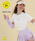 T-shirt casual cropped ajusté froncé Halara X Smiley® Halara UltraSculpt™ col rond à manches courtes