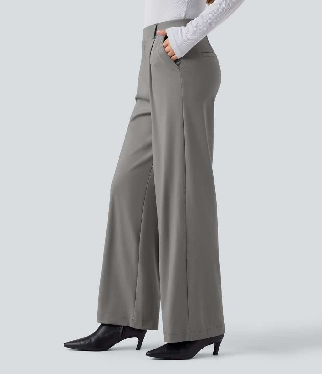 Pantalon tailleur Halara Flex™ DayStretch gainant coupe droite taille haute avec poches