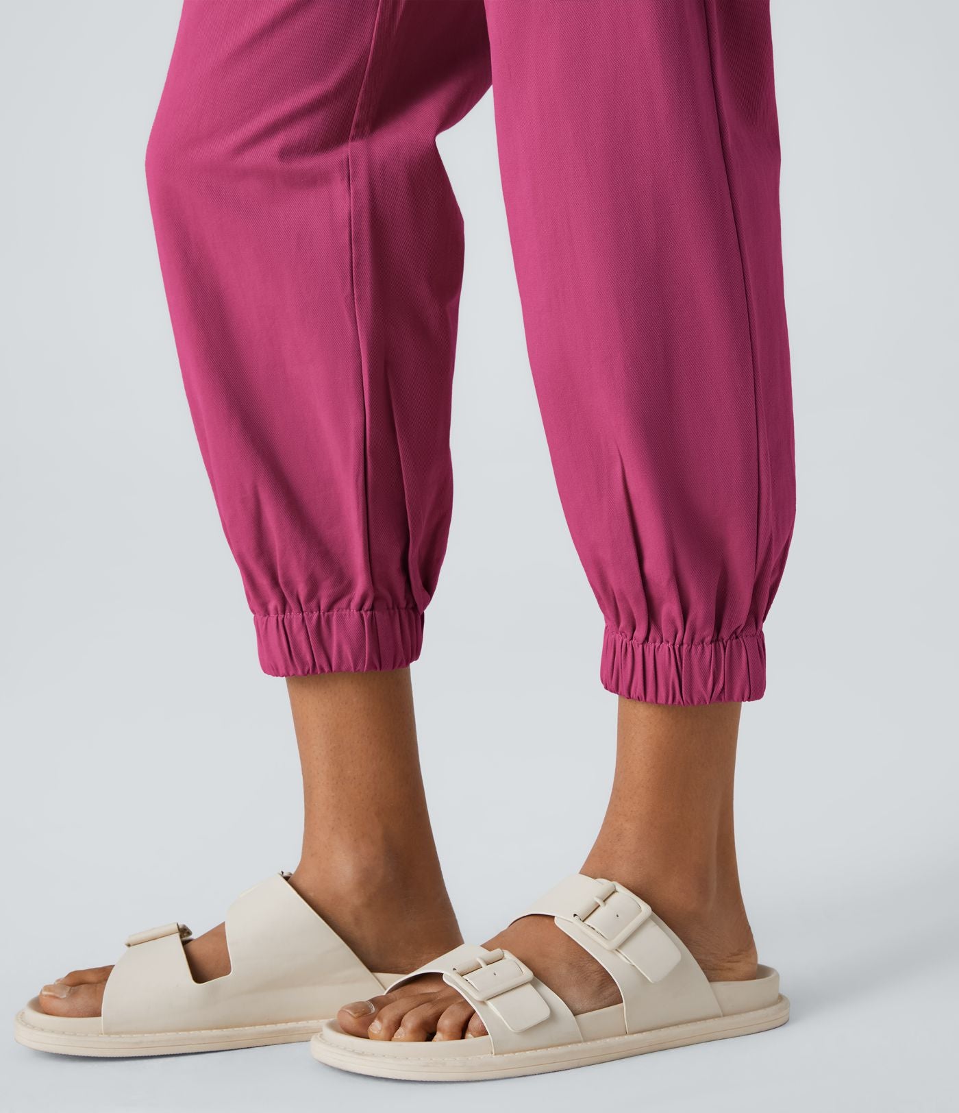 Joggings décontractés à taille mi-haute avec poches