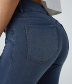 Halara Flex™ Jean skinny Casual Taille Haute Fermeture Éclair Boutonnés Plusieurs Poches Tricot Extensible