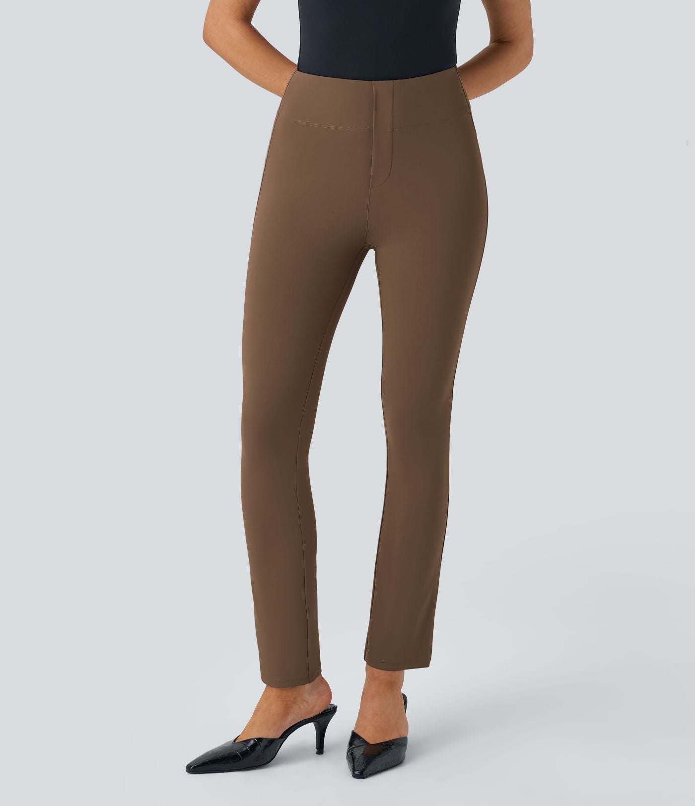 Pantalon tailleur fuselé taille haute Halara Flex™ avec poches