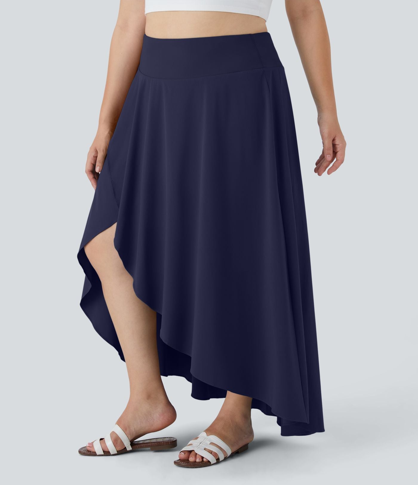 Breezeful™ Taille Haute à Volants 2 en1 Fluide Sèchement Rapide Quotidien Causal Grande Taille