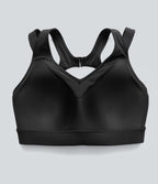 Brassière de sport de running maintien fort col V dos nu avec boucle ajustable et coussinets non amovibles