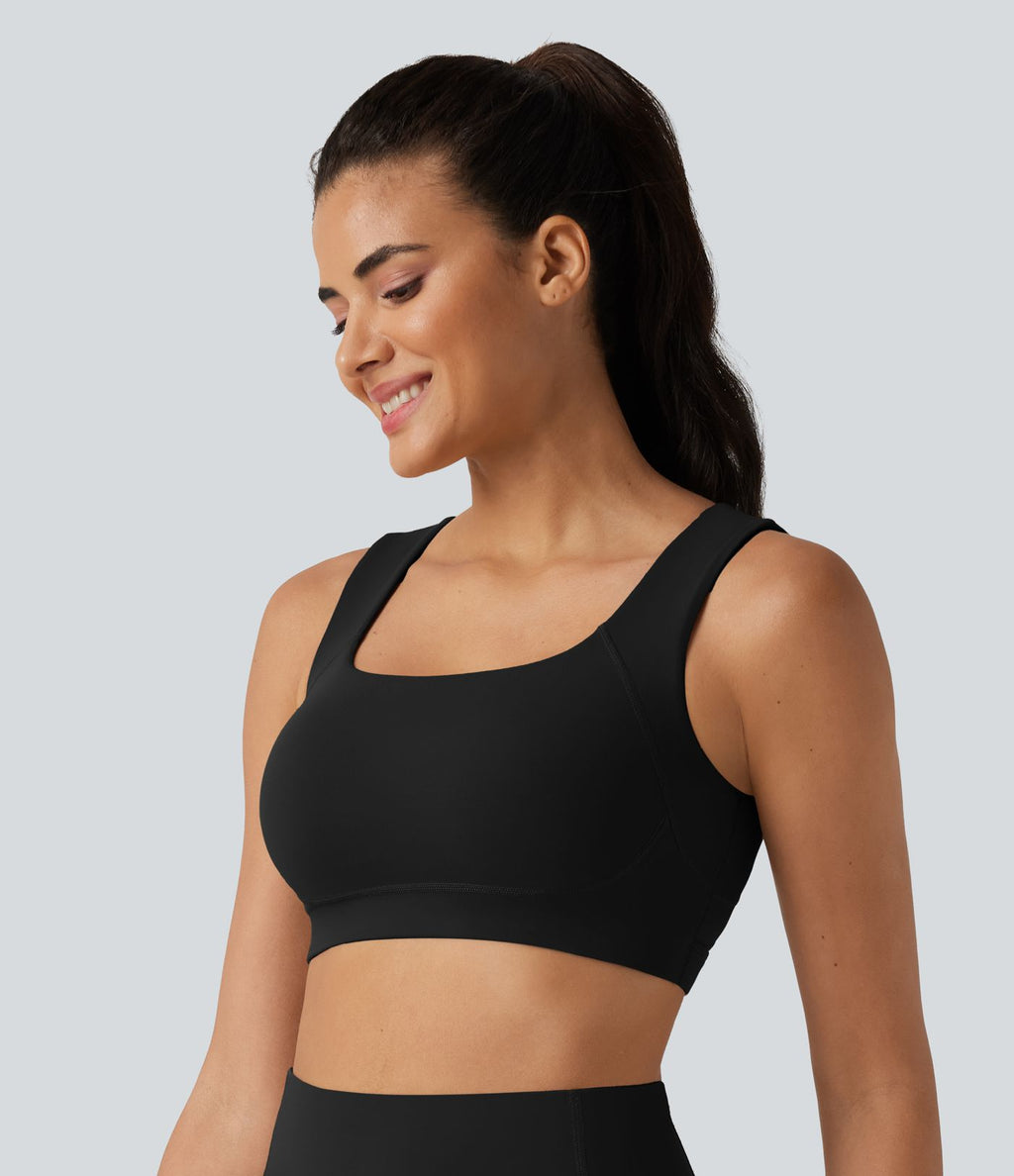Brassière de sport d'entraînement push-up à maintien moyen UltraSculpt™ avec col U et brassière intégrée