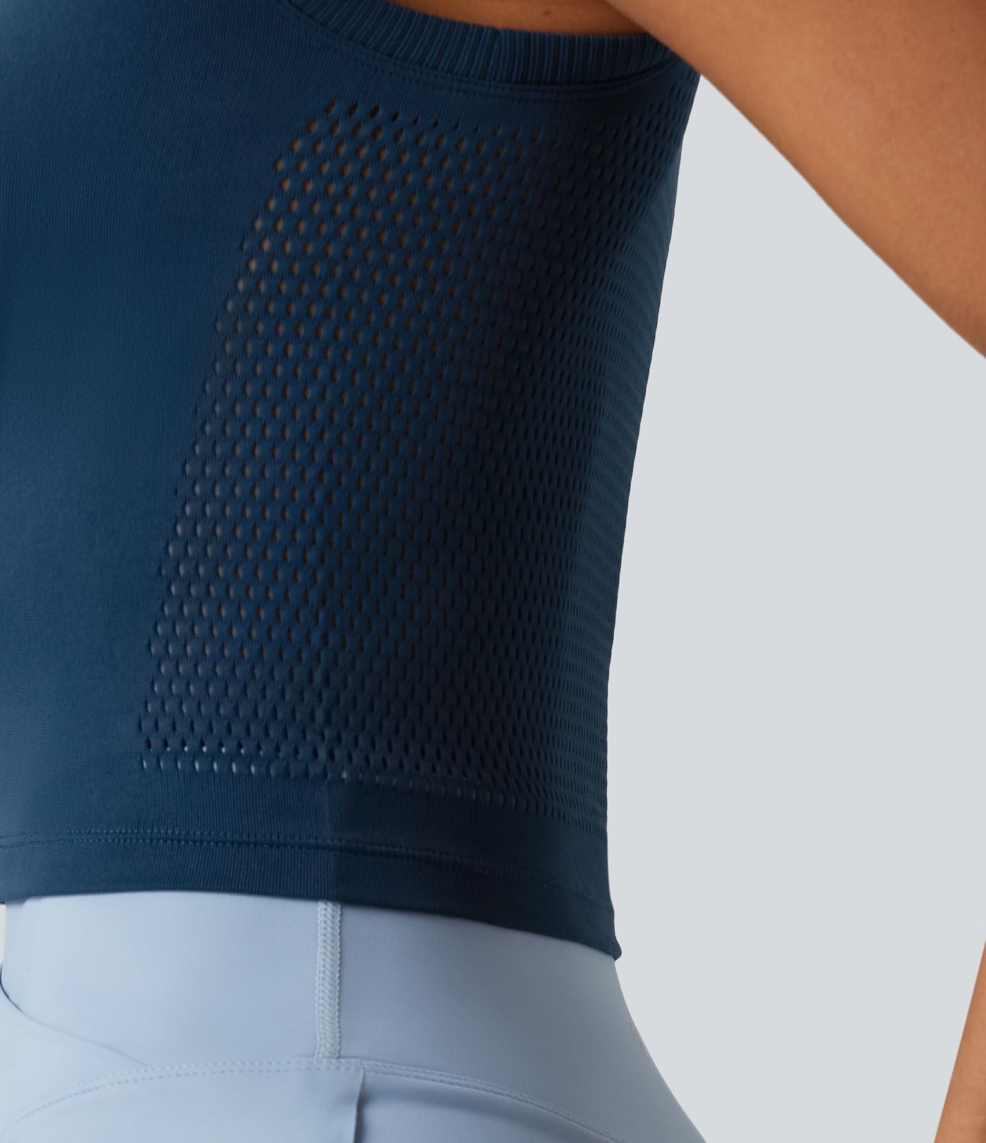 Débardeur de tennis OneForm Seamless Flow à revers color block en maille respirante