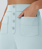 Pantalon taille haute coupe droite DayStretch avec poches