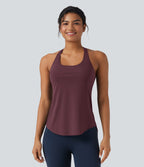 Débardeur running Halara UltraSculpt™ col rond dos croisé bonnets E-G