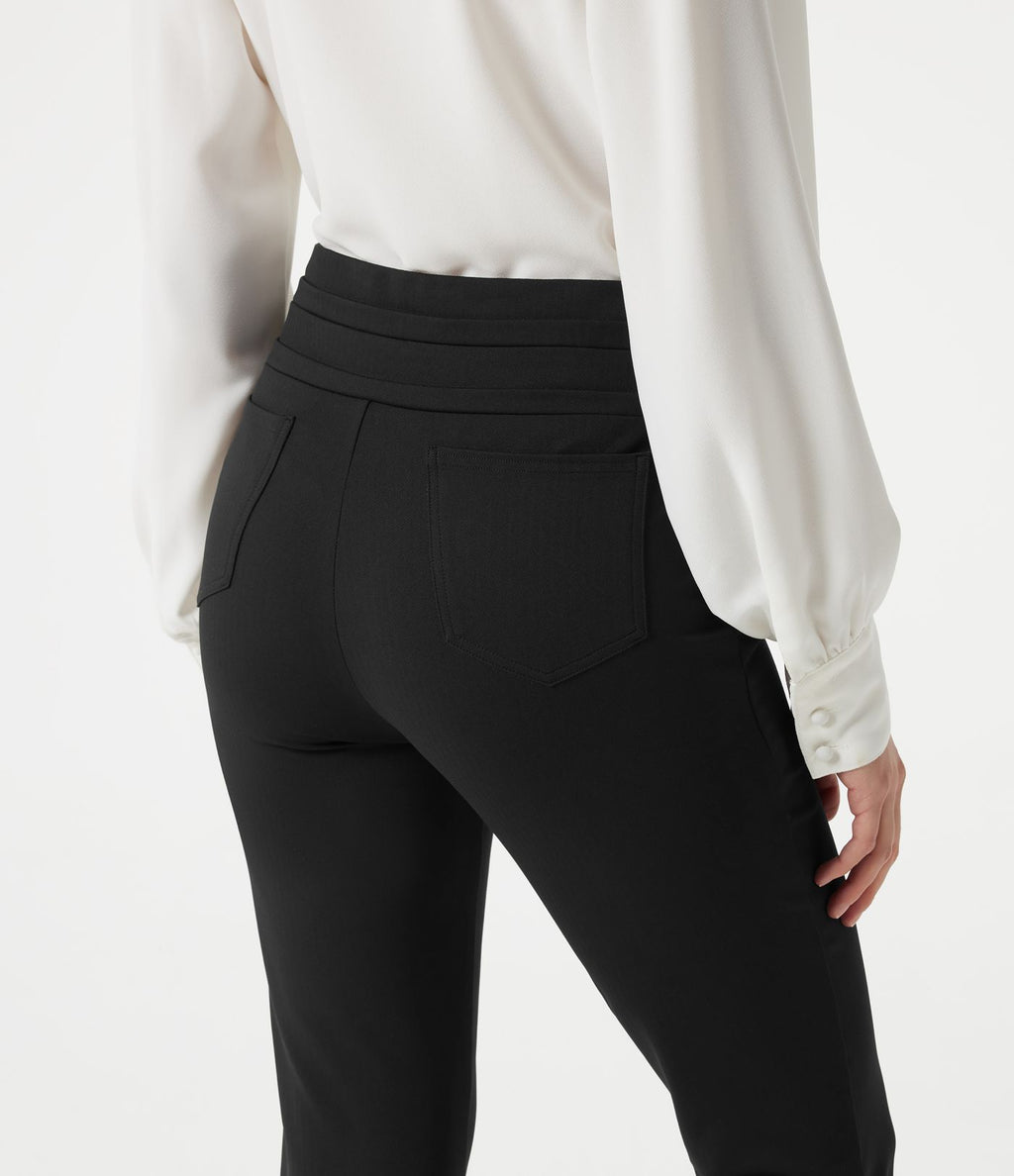 Pantalon Halara Flex™ taille haute esprit bureau à motif chevrons avec poches