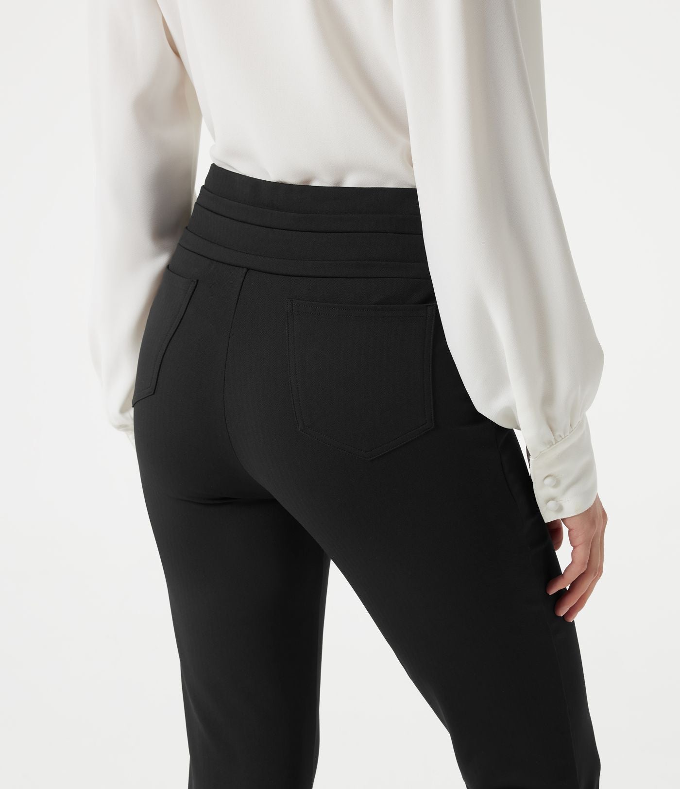 Pantalon Halara Flex™ taille haute esprit bureau à motif chevrons avec poches