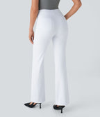 Pantalon tailleur légèrement évasé taille haute avec poches arrière Halara Flex™