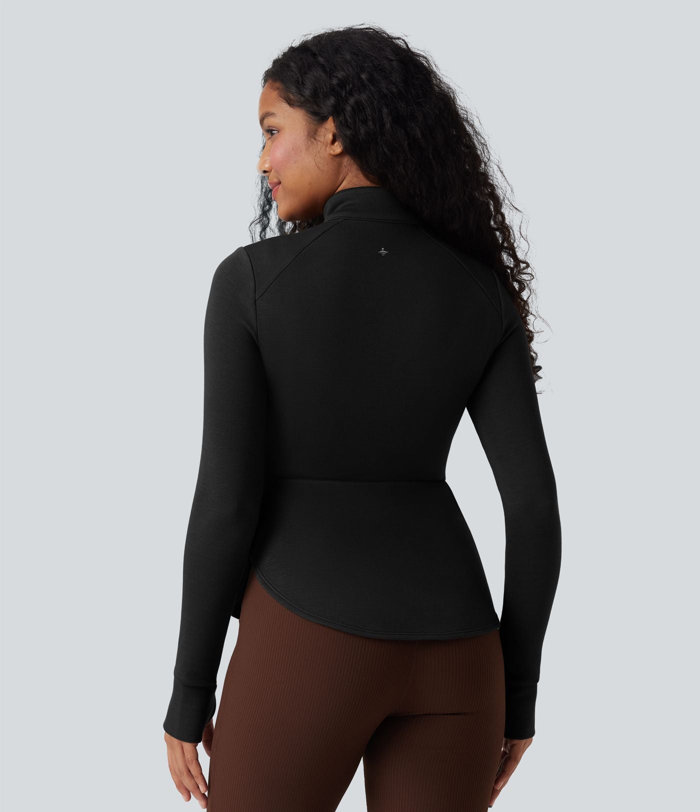 Veste de sport SpacerTek™ col montant, manches raglan longues avec trous pour les pouces
