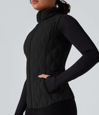 Gilet matelassé running PuffFlex col montant avec zip pliable avec poches