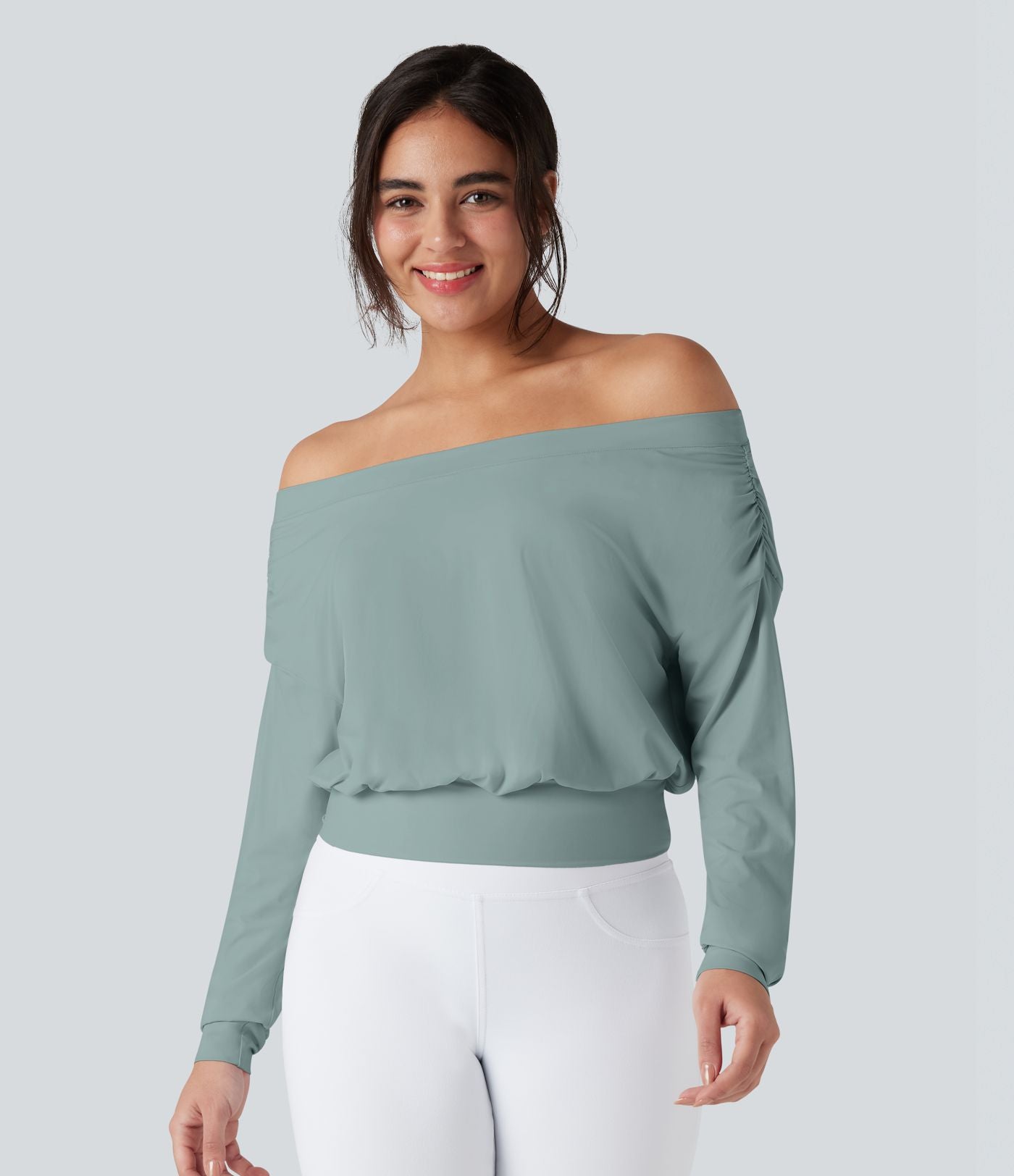 Haut de sport yoga oversize épaules dénudées effet frais InstantCool séchage rapide