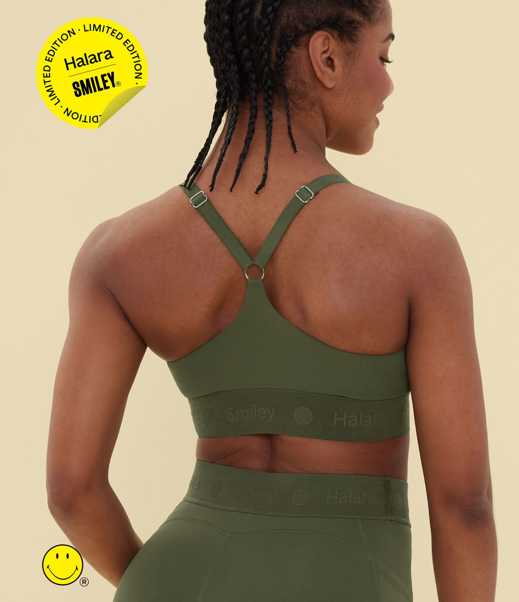 Brassière de sport training Halara X Smiley® SpeedWave™ maintien moyen à séchage rapide – Bonnets A à D