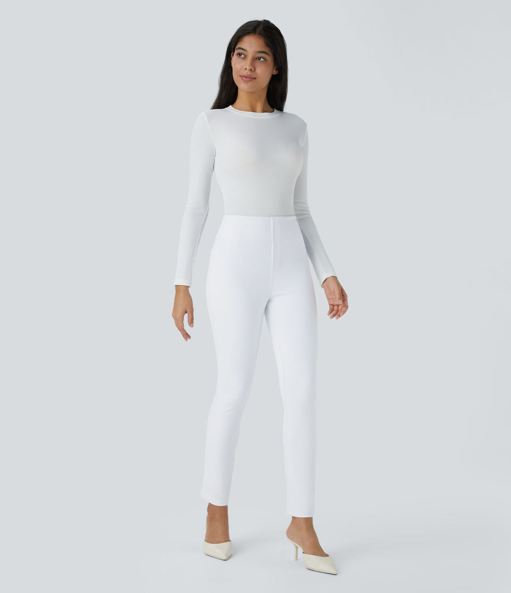 Pantalon tailleur fuselé taille haute Halara Flex™ avec poches
