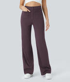 Pantalon taille haute coupe droite DayStretch avec poches