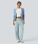 Pantalon tailleur fuselé asymétrique taille moyenne Halara Flex™ DayStretch avec poches