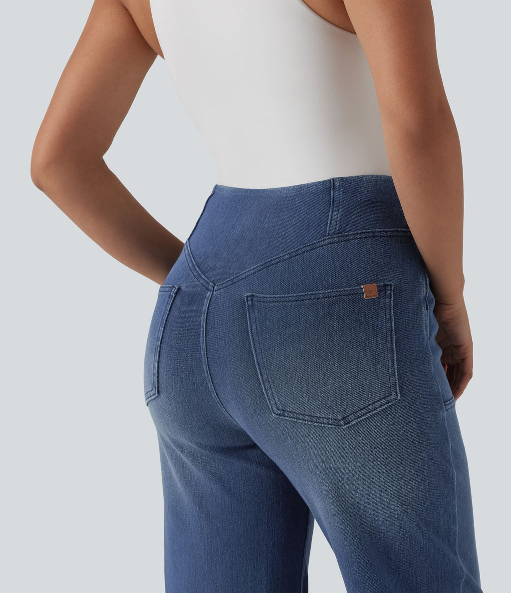 Halara Flex™ Jean large décontracté taille haute ventre plat avec poches