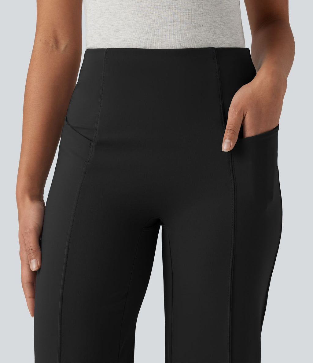 Pantalon bootcut décontracté DayStretch gainant taille haute avec poches