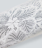 Blouse col V manches longues dentelle contrastante