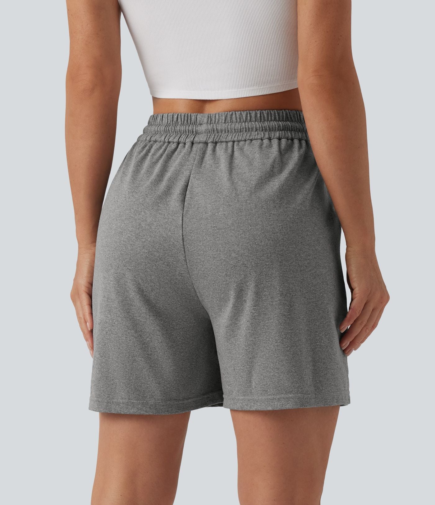 Short ample décontracté taille haute avec cordon de serrage 12,5 cm et poches
