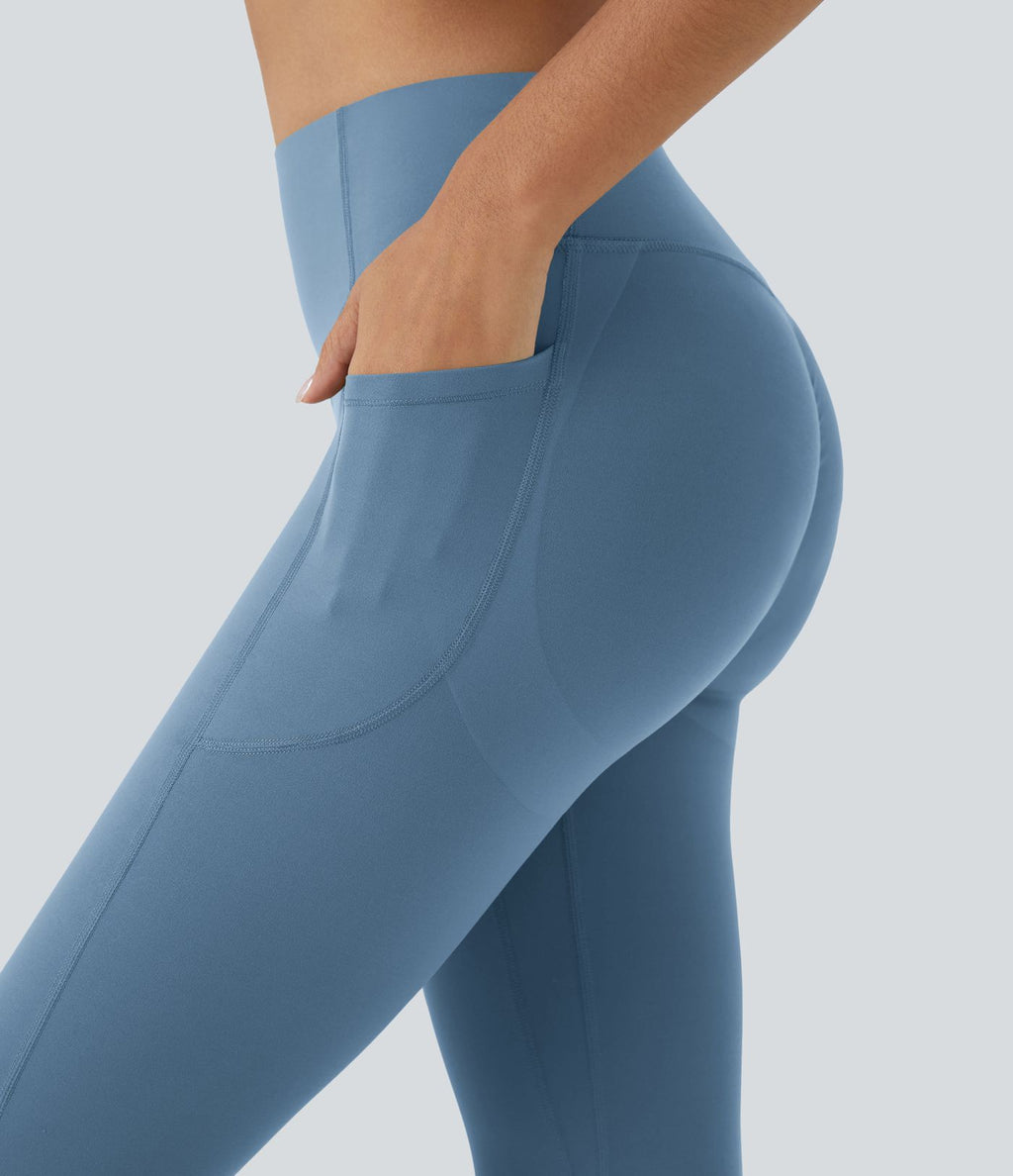 Legging corsaire d'entraînement gainant galbant taille haute avec effet scrunch et poches Halara UltraSculpt™