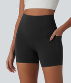 Short cycliste de running Halara UltraSculpt™ taille haute ventre plat 12,5 cm avec dos croisé et poches