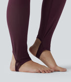 Legging-jupe grande taille à étriers de danse avec mesh contrastant plissé taille haute séchage rapide Breezeful™ et poches