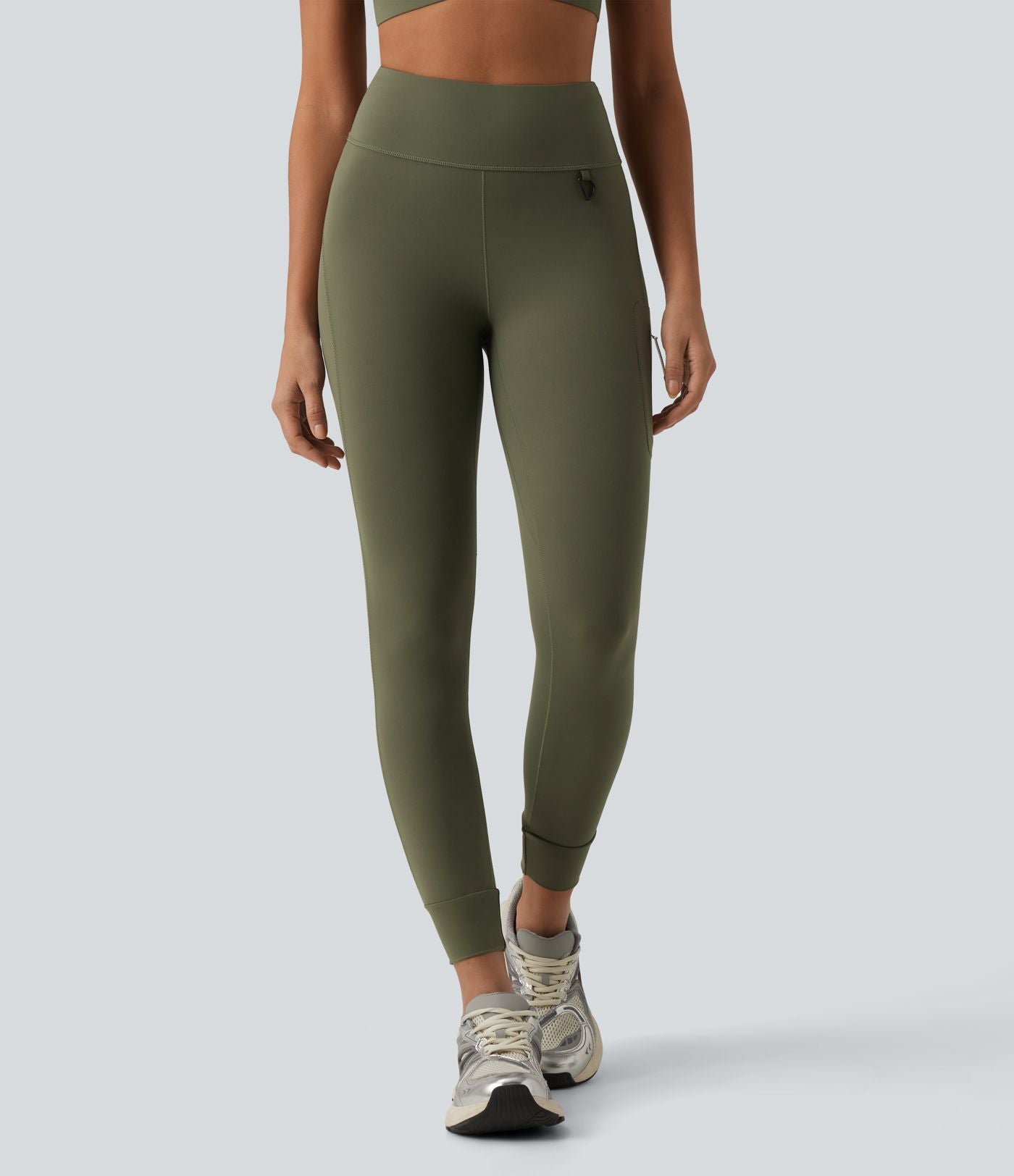 Legging 7/8 Halara UltraSculpt™ randonnée taille haute avec boucle en D et poche zippée