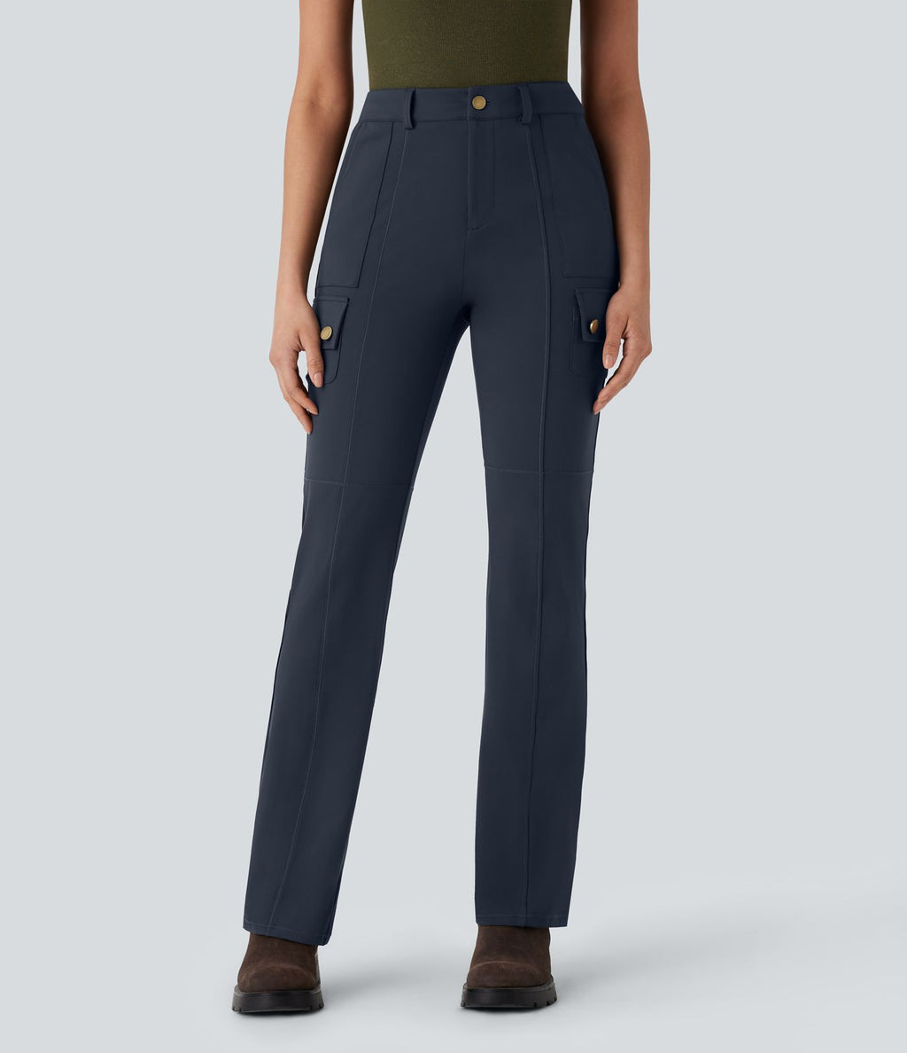 Pantalon cargo bootcut randonnée taille moyenne DayStretch avec poches