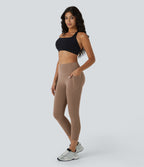 Legging corsaire d'entraînement gainant galbant taille haute avec effet scrunch et poches Halara UltraSculpt™