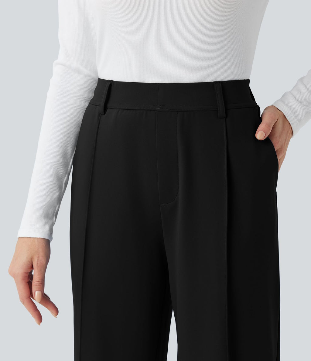 Pantalon tailleur court fuselé taille haute Halara Flex™ DayStretch avec poches