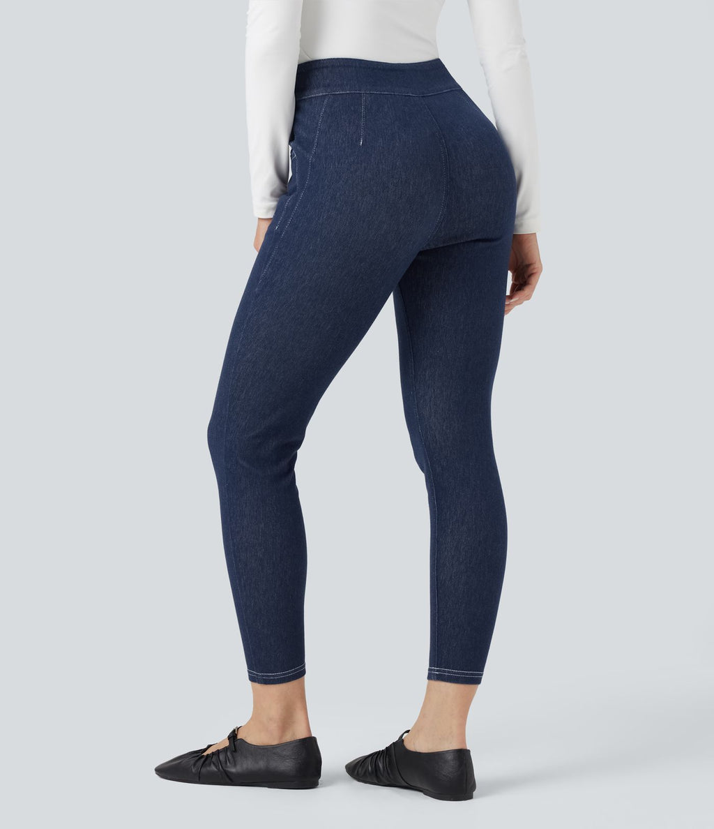 Legging denim Halara Flex™ 7/8 taille mi-haute avec poches