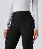 Pantalon tailleur évasé Halara Flex™ gainant taille haute chevrons avec poches